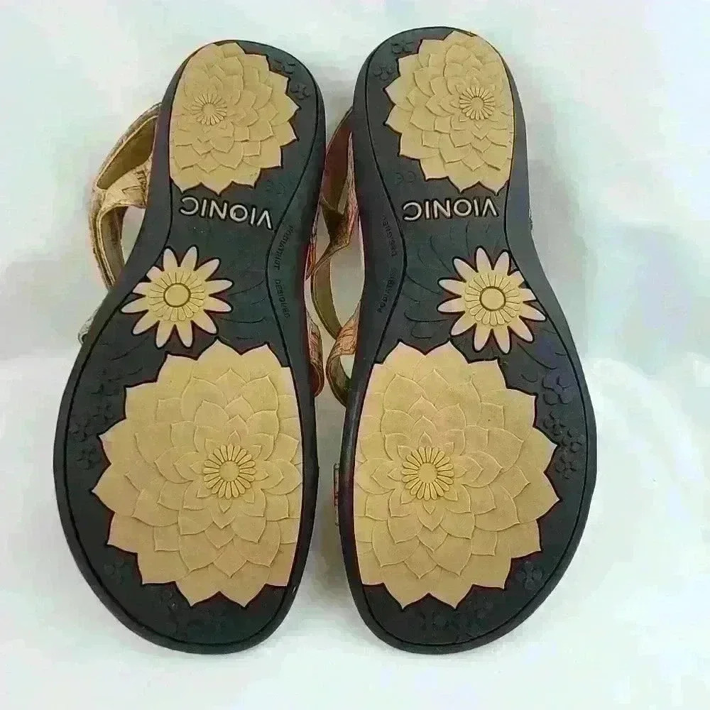 Vionic Amber Tan Cork Sandal sz 10 - Picture 12 of 14